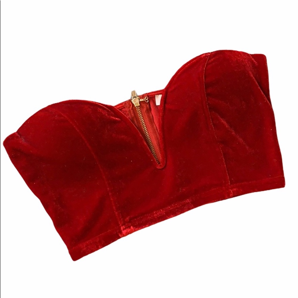 TOBI || Velvet Tube Top